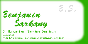 benjamin sarkany business card